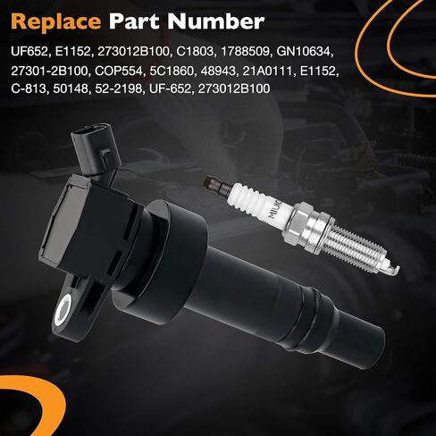 مجموعة ملفات الإشعال مكونة من 4 قطع متوافقة مع 2012-2021 Hyundai Accent، 2012-2017 Hyundai Veloster، 2012-2013 Dodge Attitude، 2012-2019 Kia Rio، 2012-2019 Kia Soul Replace # UF652 in Kuwait