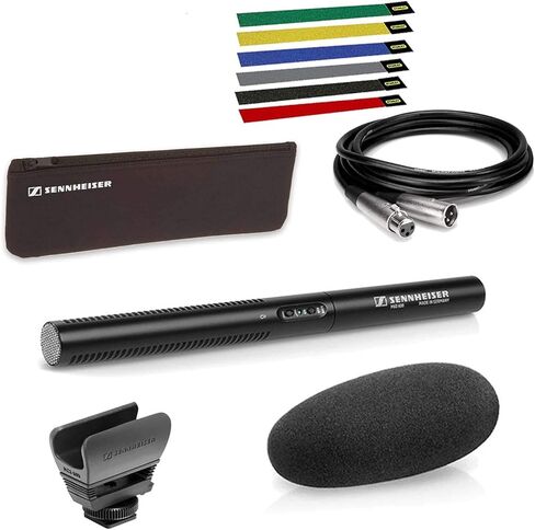 ميكروفون كاميرا الفيديو Sennheiser MKE 600 مع حقيبة حمل، وحامل للصدمات، وواقي أمامي من الفوم، وربطات كابل و10 أقدام. كابل XLR in Kuwait