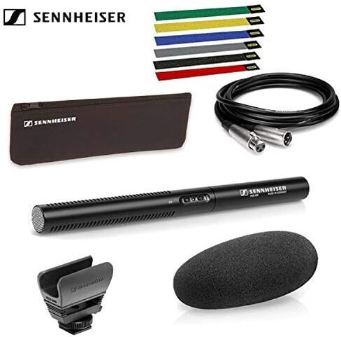 ميكروفون كاميرا الفيديو Sennheiser MKE 600 مع حقيبة حمل، وحامل للصدمات، وواقي أمامي من الفوم، وربطات كابل و10 أقدام. كابل XLR in Kuwait
