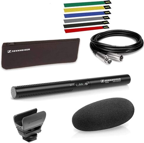 ميكروفون كاميرا الفيديو Sennheiser MKE 600 مع حقيبة حمل، وحامل للصدمات، وواقي أمامي من الفوم، وربطات كابل و10 أقدام. كابل XLR in Kuwait