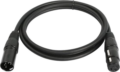SinLoon DMX Stage Light Cable,DJ XLR Cable,3-Pin Female XLR to 5-Pin Male XLR DMX Turnaround Connection for Moving Head Light Par Light Spotlight with XLR Input & Output (1.5M/4.9FT 5male) in Saudi Arabia