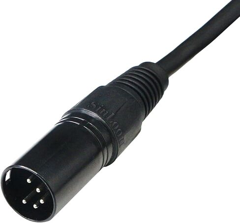 SinLoon DMX Stage Light Cable,DJ XLR Cable,3-Pin Female XLR to 5-Pin Male XLR DMX Turnaround Connection for Moving Head Light Par Light Spotlight with XLR Input & Output (1.5M/4.9FT 5male) in Saudi Arabia