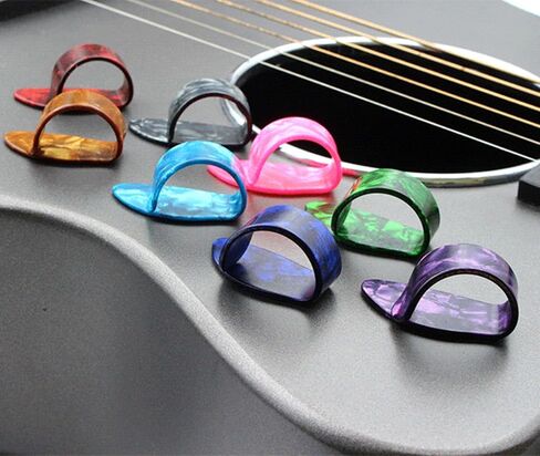 مجموعة 20 قطعة من أعواد الجيتار تتضمن 9 قطع من أعواد السبابة، و3 قطع من أعواد الإبهام، و8 قطع من أعواد الجيتار 0.46 مم للجيتار والقيثارة (ألوان مختلطة) - ملحقات الجيتار والباس، وواقي أصابع الجيتار in Kuwait