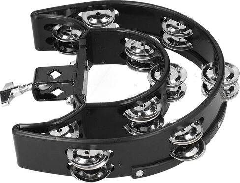 Hi Hat Tambourine Drum Set, Multifunctional Hi Hat Bell Drum Set Metal Jingles Hand Held for Bands, KTV, Music Classes in Saudi Arabia