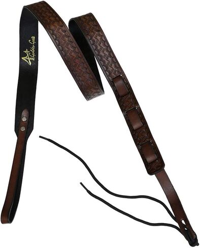 Golden Gate SG-5513 Shelton Leather Mandolin Strap - Ebony Black in Kuwait