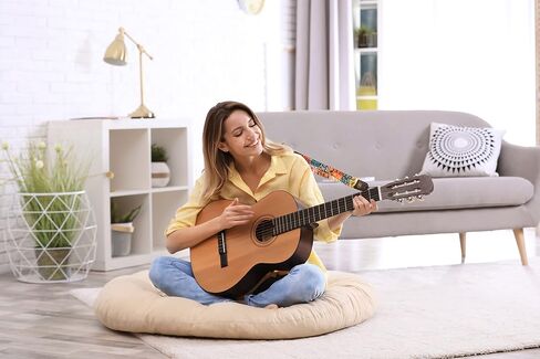 طقم حزام جيتار مطرز من Speedee Music - 1 حزام جيتار بتصميم مموه لخريطة الولايات المتحدة، 3 اختيارات جيتار، 2 قفل حزام، محول رأس زر واحد، والمزيد - مجموعة هدايا حزام للجيتار الصوتي والكهربائي in Kuwait