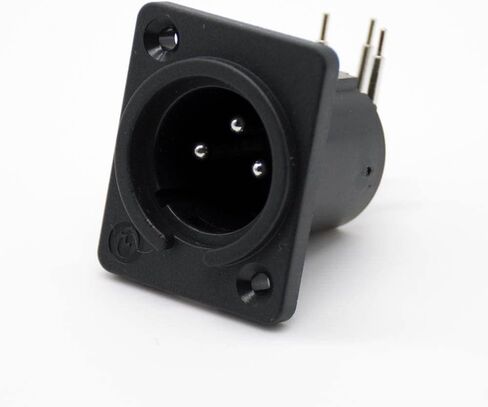 XLR 3 دبوس ذكر جاك المقبس XLR لوحة جبل موصل محول، عمودي نوع XLR ذكر موصل المقبس 90 درجة in Saudi Arabia