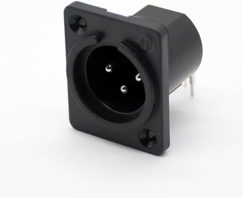 XLR 3 دبوس ذكر جاك المقبس XLR لوحة جبل موصل محول، عمودي نوع XLR ذكر موصل المقبس 90 درجة in Saudi Arabia