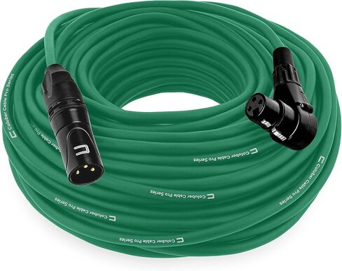 Balanced XLR Cable Male to Right Angle Female - 0.5 Feet (6 inches) Black - Pro 3-Pin Microphone Connector for Powered Speakers, Audio Interface or Mixer for Live Performance & Recording in Saudi Arabia