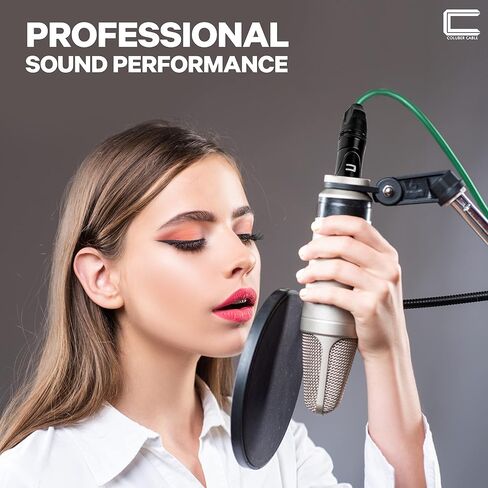 Balanced XLR Cable Male to Right Angle Female - 0.5 Feet (6 inches) Black - Pro 3-Pin Microphone Connector for Powered Speakers, Audio Interface or Mixer for Live Performance & Recording in Saudi Arabia