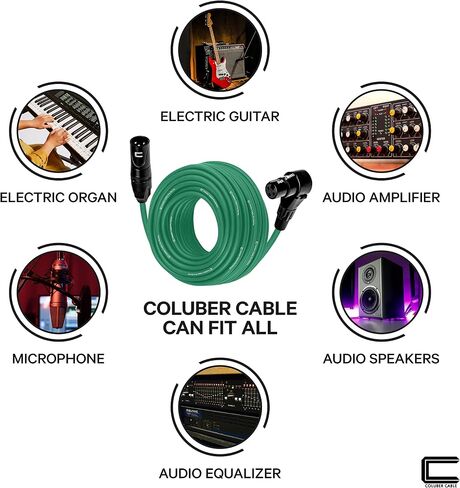 Balanced XLR Cable Male to Right Angle Female - 0.5 Feet (6 inches) Black - Pro 3-Pin Microphone Connector for Powered Speakers, Audio Interface or Mixer for Live Performance & Recording in Saudi Arabia