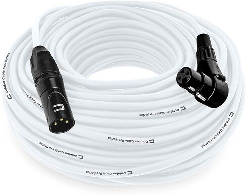 Balanced XLR Cable Male to Right Angle Female - 0.5 Feet (6 inches) Black - Pro 3-Pin Microphone Connector for Powered Speakers, Audio Interface or Mixer for Live Performance & Recording in Saudi Arabia