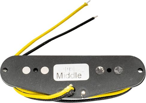 Wilkinson Vintage 60's Staggered Alnico 5 Single Coil Middle Pickup for Strat Style Electric Guitar, Black in Saudi Arabia