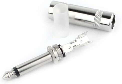 1/4" Audio Plugs 6.35mm Plug TS Male 1/4 inch Solder Type Mono Plug Straight Design Connector for DJ Mixer Speaker Guitar Cables Phono Patch Cable Microphone Cables (5 Pack) GiantBee (Straight TS) in Saudi Arabia