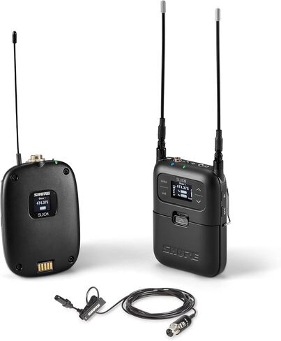 Shure SLXD15/UL4B Portable Digital Wireless System with SLXD1 Bodypack Transmitter, SLXD5 Single Channel Receiver and UniPlex UL4B Cardioid Lavalier Microphone | J52 Band (558-616 MHz) in Kuwait