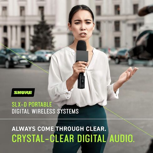 Shure SLXD15/UL4B Portable Digital Wireless System with SLXD1 Bodypack Transmitter, SLXD5 Single Channel Receiver and UniPlex UL4B Cardioid Lavalier Microphone | J52 Band (558-616 MHz) in Kuwait