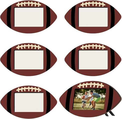 6 Pcs Soccer Picture Frame 4x6 Sport Themed Wooden Photo Frame Baseball Balls Photo Frame Horizontally Vertically Used for Wall Decor Hanging or Tabletop Display in Saudi Arabia