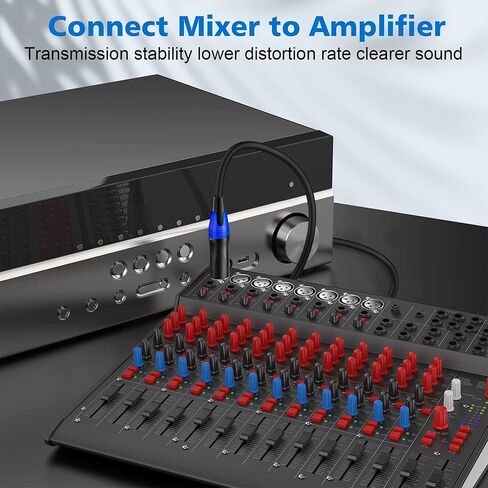 XLR ذكر إلى 1/4 بوصة (6.35 مم) كابل توصيل TRS جاك الرصاص المتوازن للإشارة XLR إلى كابل تصحيح ربع بوصة - 4 أقدام in Kuwait