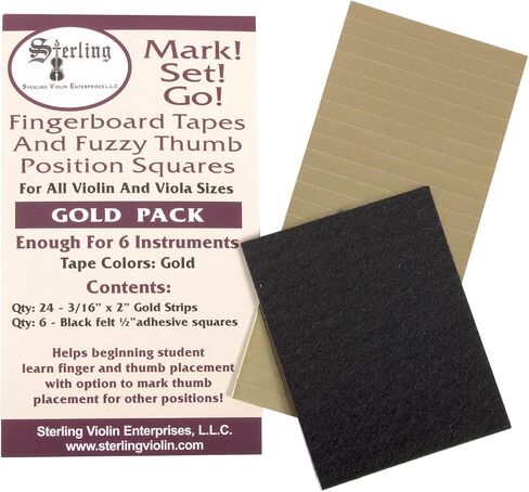 Mark! Set! Go! Instrument Fingerboard Tape: Gold Tape with Black Felt in Saudi Arabia