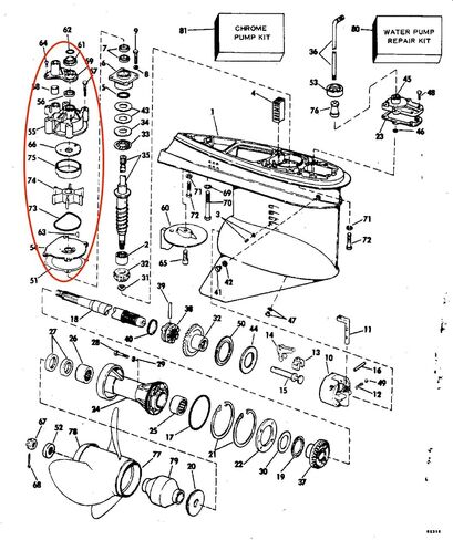 395270 طقم تصليح مضخة مياه خارجية المكره استبدال جونسون Evinrude 18 20 25 28 HP 0395270 395271 سييرا 18-3383 in Saudi Arabia