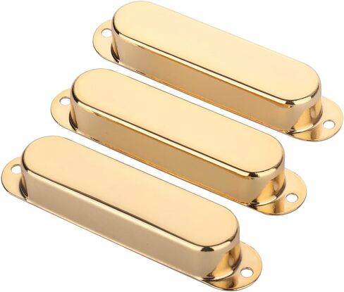 3 قطع من أغطية لاقط لفائف نحاسية مغلقة حلقة تثبيت للحاجز Strat Squier ملحقات الجيتار الكهربائي (فضي (كروم)) in Kuwait