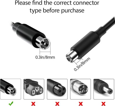 LeMotech 54.6V 2A Electric Scooter Charger, Replacement Power Supply Adapter for Gotrax Scooter GXL Hiboy, for 48V Li-ion Battery in Saudi Arabia