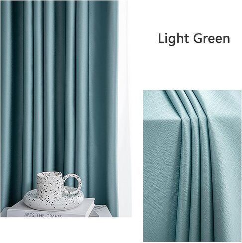 Short Blackout Grommet Curtains for Living Room and Bedroom,Room Darkening Curtains 2 Panel Sets Farmhouse Soundproof Window Treatments (Deep Blue, 52 W x 24 L) in Saudi Arabia