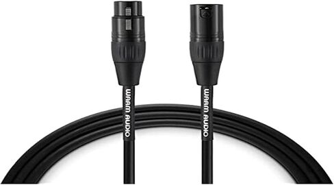 كابل ميكروفون Warm Audio Pro Series XLR أنثى إلى XLR ذكر - 10 أقدام، أسود/فضي، (Pro-XLR-10') in Saudi Arabia