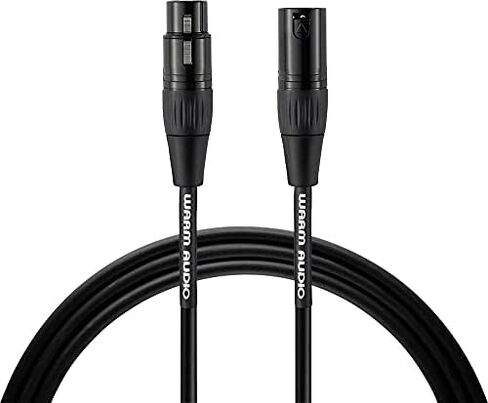 كابل ميكروفون Warm Audio Pro Series XLR أنثى إلى XLR ذكر - 10 أقدام، أسود/فضي، (Pro-XLR-10') in Saudi Arabia