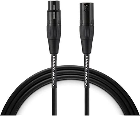 كابل ميكروفون Warm Audio Pro Series XLR أنثى إلى XLR ذكر - 10 أقدام، أسود/فضي، (Pro-XLR-10') in Saudi Arabia