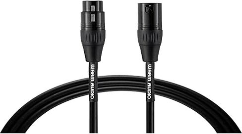كابل ميكروفون Warm Audio Pro Series XLR أنثى إلى XLR ذكر - 10 أقدام، أسود/فضي، (Pro-XLR-10') in Saudi Arabia