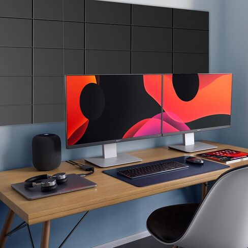 8 pack Acoustic Panels With Self-Adhesive,16"X 12"X 0.4"Sound Dampening Panels,Decorative Soundproof Wall Panels,Sound Absorbing Panel for Room & Offices (Black) in Saudi Arabia