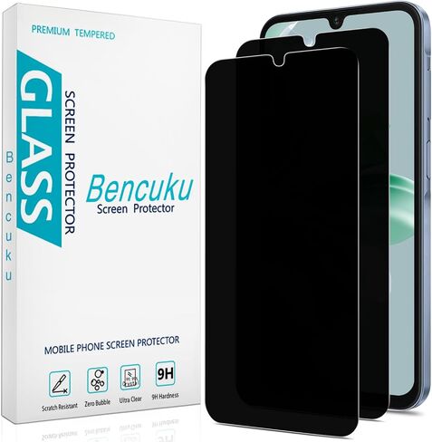 (عبوتان) مصممة لهاتف Samsung Galaxy A15 5G وGalaxy A15 واقي شاشة من الزجاج المقوى مقاس 6.5 بوصة، مضاد للخدش، خالٍ من الفقاعات in Kuwait