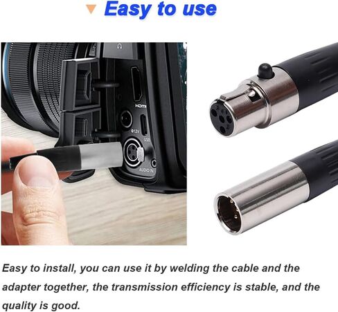 موصل XLR صغير 3Pin، قابس محول أنثى TA4F وقابس محول ذكر TA4F، أطراف XLR صغيرة بديلة لموصل الصوت لميكروفون الميكروفون (6 عبوات) in Saudi Arabia