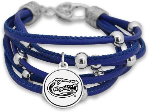FTH Leather Strand Bracelet with Logo and Lobster Clasp (Iowa) in Saudi Arabia