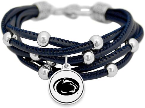 FTH Leather Strand Bracelet with Logo and Lobster Clasp (Iowa) in Saudi Arabia