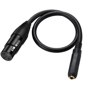 Halokny XLR to 1/4 Cable, 90 Degree 6.35mm (1/4 Inch) Mono TS Plug Male to 3 pin XLR Male Balanced Microphone Stereo Audio Converter Adapter 50cm/1.6Feet (6.35mm TS to XLR Male)