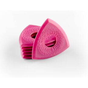 Bog Street BATTLE AXE Guitar Picks, Medium, 3-Sided Ergonomic 2mm Guitar Picks, Fuscia (6-Pack)