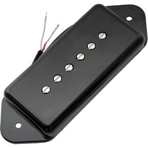 Artec ASA91 Alnico 5 Dog Ear P90 Single Coil Pickup Electric Guitar Neck Bridge Pickup Set 7.5K, Cream