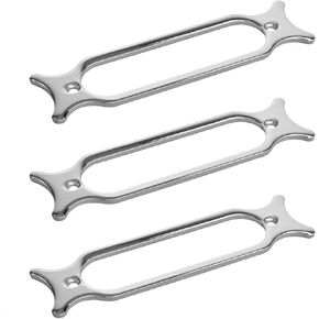 Metal Single Coil Pickup Mounting Ring Set Pickups Cover Frame Replacement Part for Electric Guitar (3 Pack, Silver)