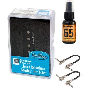 Seymour Duncan APTL-3JD Jerry Donahue Lead Tele Bridge Pickup Bundle with 2 MXR Patch Cables and Dunlop Formula 65 Cleaner-Polish