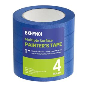 Painters Tape,4 Rolls,1 in. W X 60 YD,Blue Masking Tape for Walls,Paint