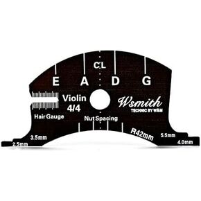 Alnicov Violin Bridges Repair Reference Tool Fingerboard Scraper Making Template Tool 4/4 Black