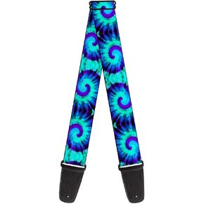 Buckle-Down Guitar Strap, Tie Dye Swirl Purples Blues, 2 Inches Wide