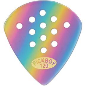 Pickboy Pos-a-Grip, Jazz, Rainbow, Cellulose, 1.20mm, 10 picks
