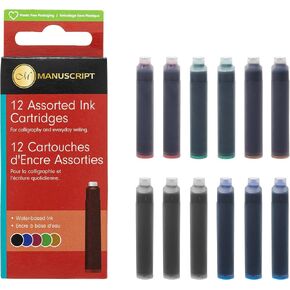 Manuscript Ink Refills - Black, Pkg of 24