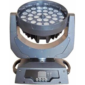 JUNMAN 36x18W RGBWAUV 6 in 1 Led Zoom Moving Head DJ Disco Stage Wash Light DMX512 18 Channels Effect Lighting
