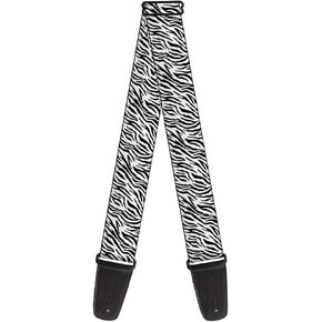Buckle-Down Guitar Strap Zebra 2 White 2 Inches Wide