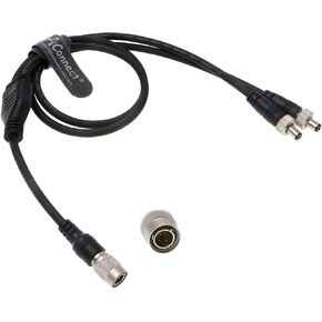 Power-Cable for Aaton-Cantar|Lectrosonics Hirose-4-Pin-Male to Dual Lock DC for Lectrosonics-DSQD|SRC-Receivers AConnect 50CM