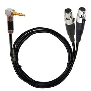 3.5mm to Dual Mini 3Pin XLR Cable, Dual Mini 3Pin XLR Female to 3.5mm 1/8" TRS Male Plug Y Audio Cable for Camera SLR Camera Microphone (1.8meter/6FT)